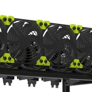 Fan Mounting Bracket 120mm Fans 6-GPU Veddha Mining Rigs