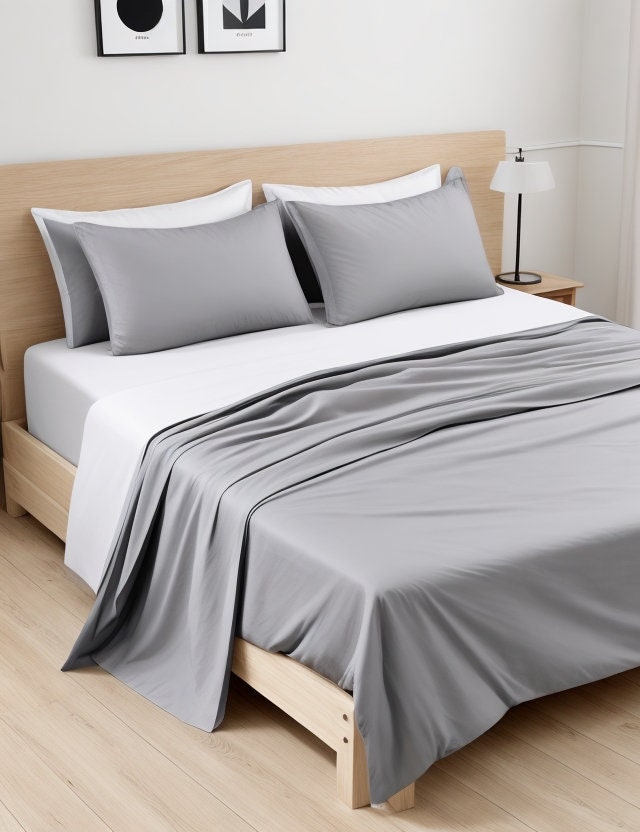 Indulge in Comfort: 400TC Egyptian Cotton Sheets, Soft & Wrinkle-Resistant - Say Goodbye to Messy Beds with Grip Elastic