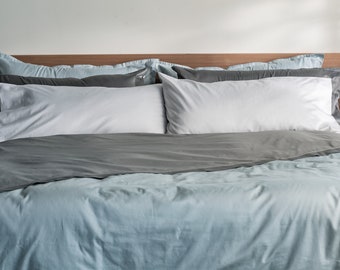 600TC 100% Organic Cotton Sateen Bed Sheet Set 4-piece / Egyptian Long-Staple Cotton / Feel The Lustrous Feel Of Luxury