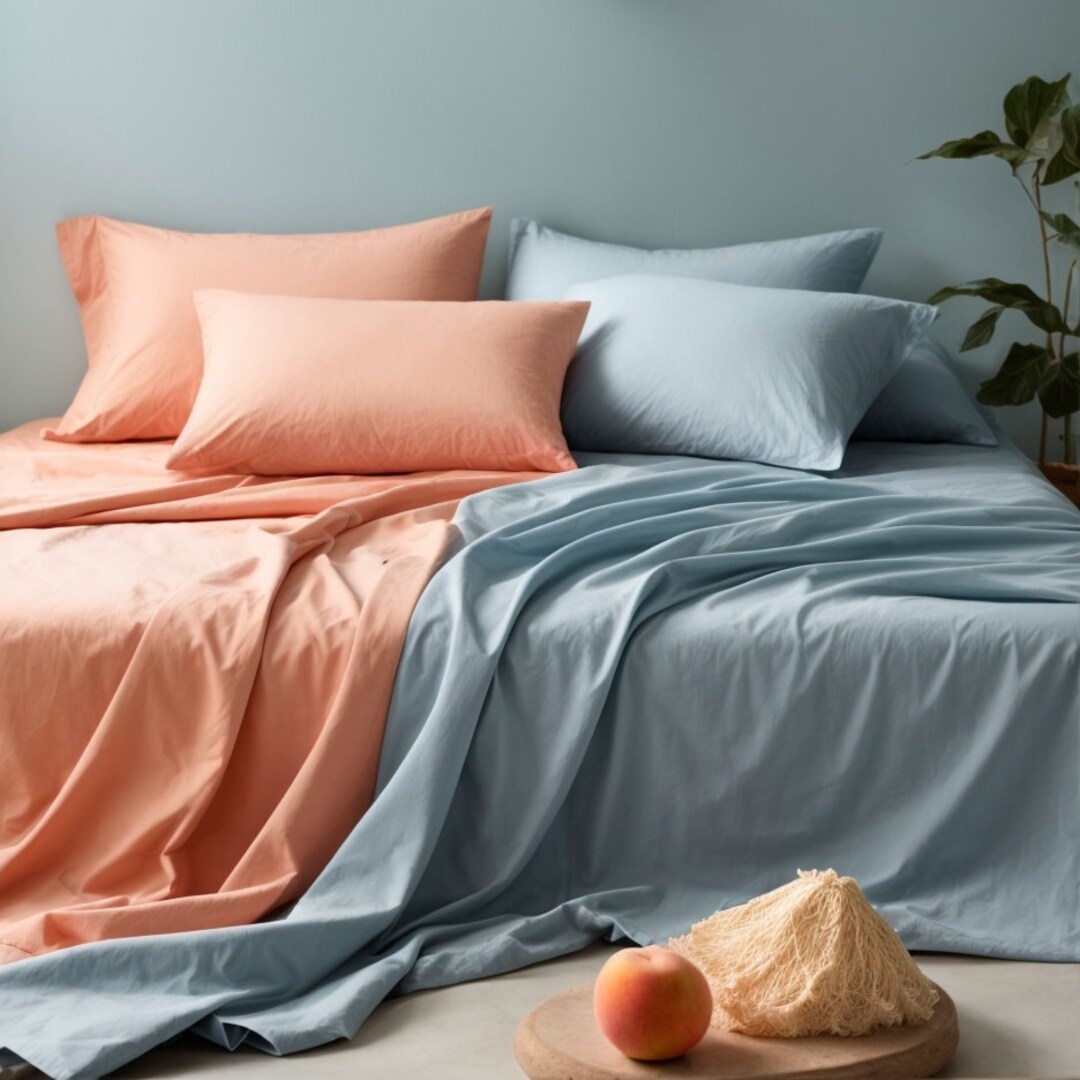 贅沢な600TCサテンベッドシーツ：100％オーガニックコットン、柔らかく