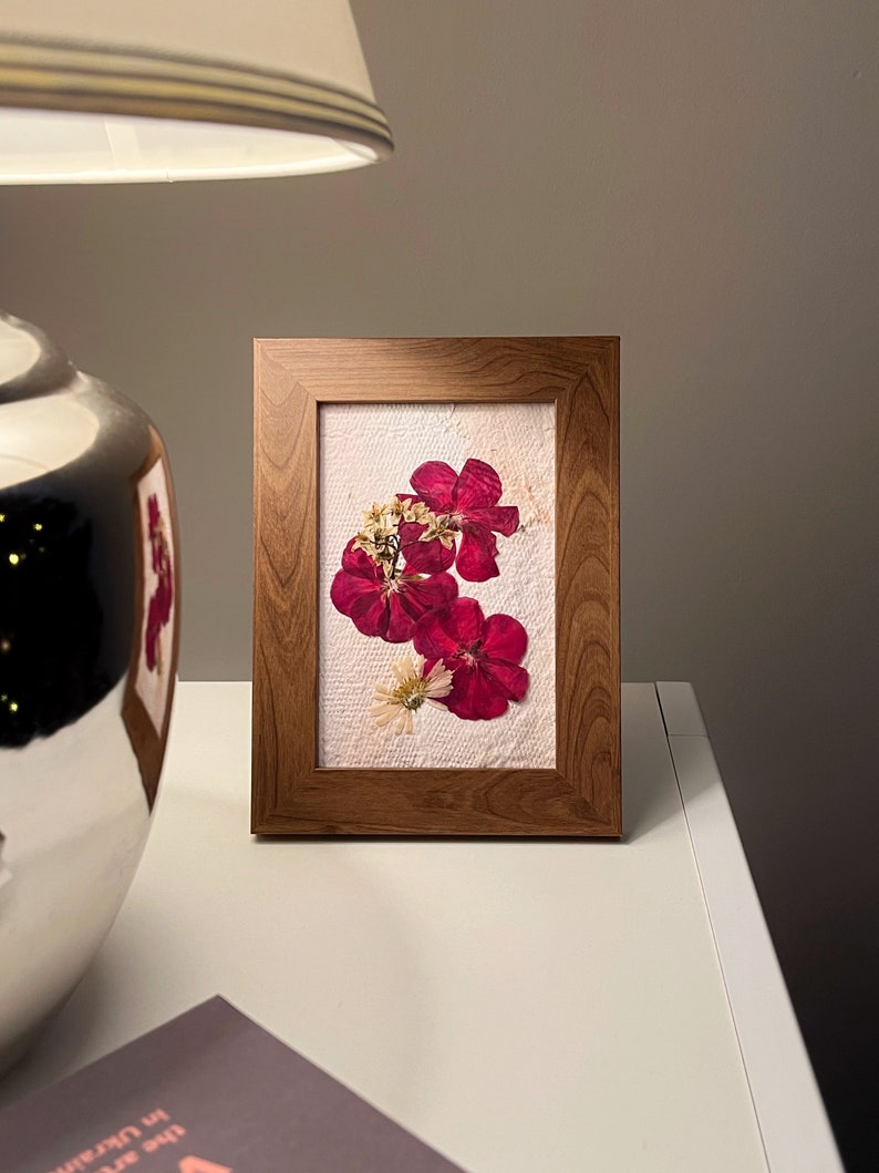 Pressed Flower Frame Pressed Flower Art Dried Flower Wall Decor Flower