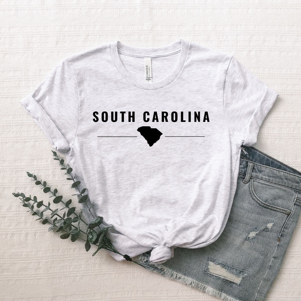 South Carolina State Shirts, South Carolina State Map Shirt, South Carolina Travel Gifts, South Carolina Clothing, South Carolina Sweatshirt