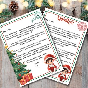 New Elf Arrival Letter - Arrival & Goodbye Letter, Editable Digital Download for Print at Home, for a single child or multiple Children
