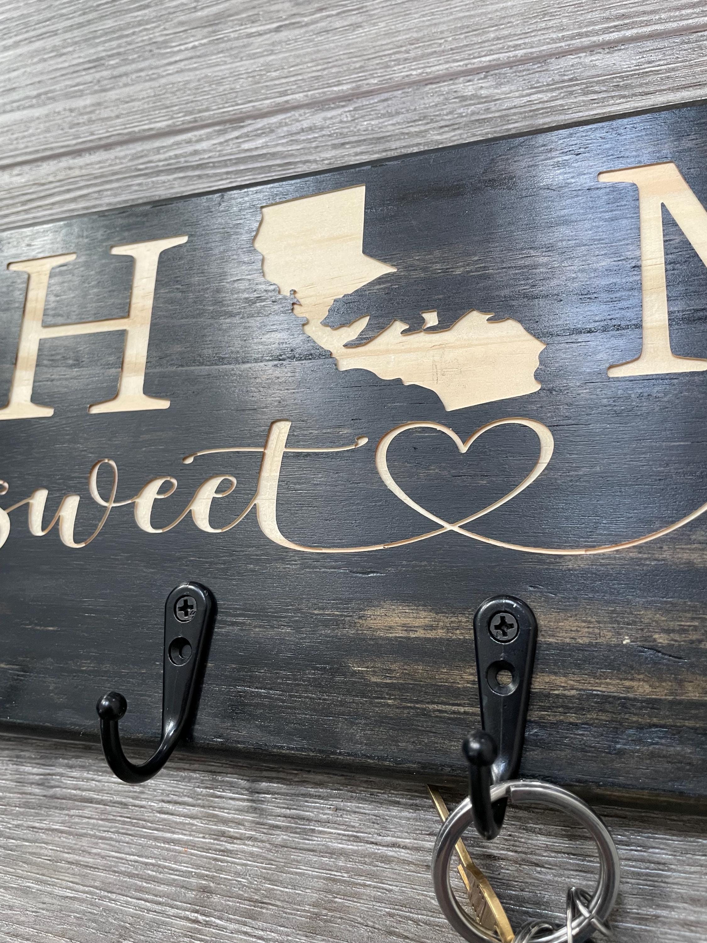 State Key Rack Home Sweet Home, Home State Key Holder, Home State - Etsy