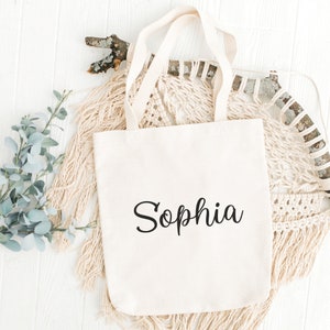 Sac fourre-tout personnalisé, enterrement de vie de jeune fille, cadeau de demoiselles d'honneur, professeur, sac de nom