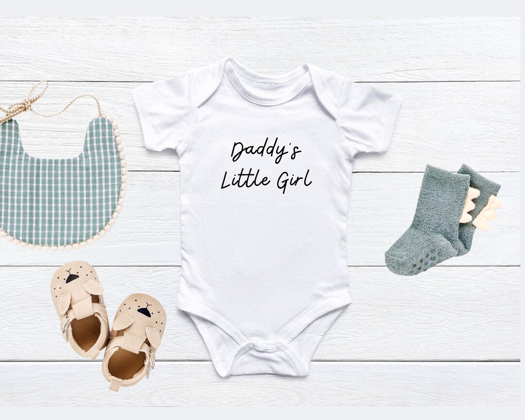 Daddy's Little Girl Onesies, Baby Girl, Father's Day, Baby Announcement