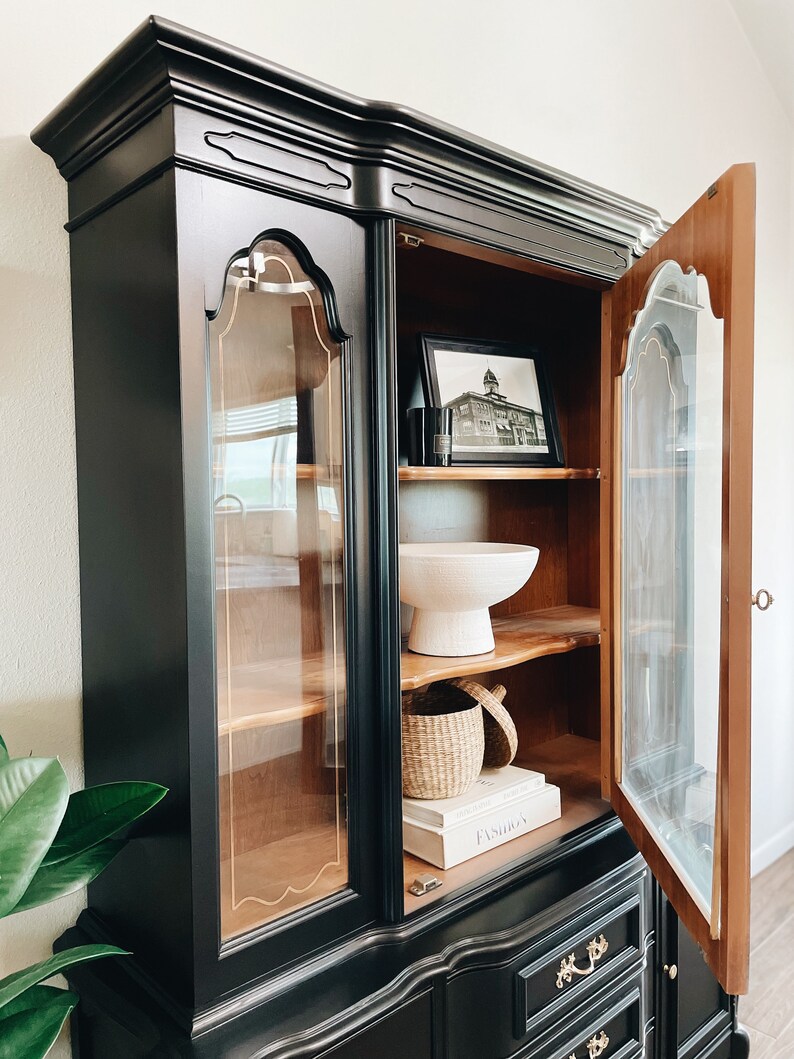 Haven Vintage French Provincial China Hutch by Bassett Etsy