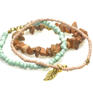 Kenyan Bead and Stone Bracelet