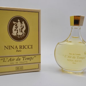 Vintage l&#39;air Du Temps by Nina Ricci Edt 50ml/1.7oz Lalique splash bottle &quot;Paris Eddition&quot; 1948-1950 Bottle Version with out Doves.