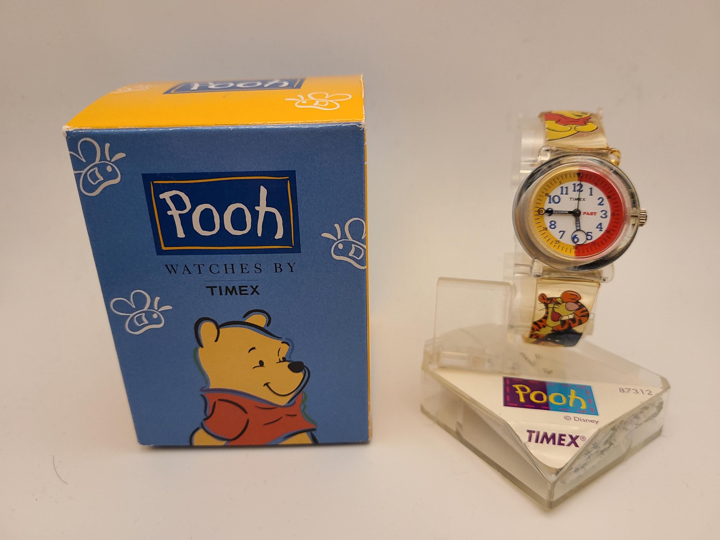 NIB TIMEX Rewound Kids Winnie the Pooh Clear Kids Watch 