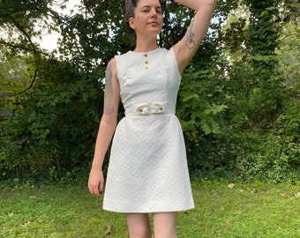 white mod dress