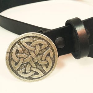 Men&#39;s interchangeable belt buckle Celtic leather black belt 137 cm W4cm everyday jeans belt buckle for clothing handmade blank leather belt