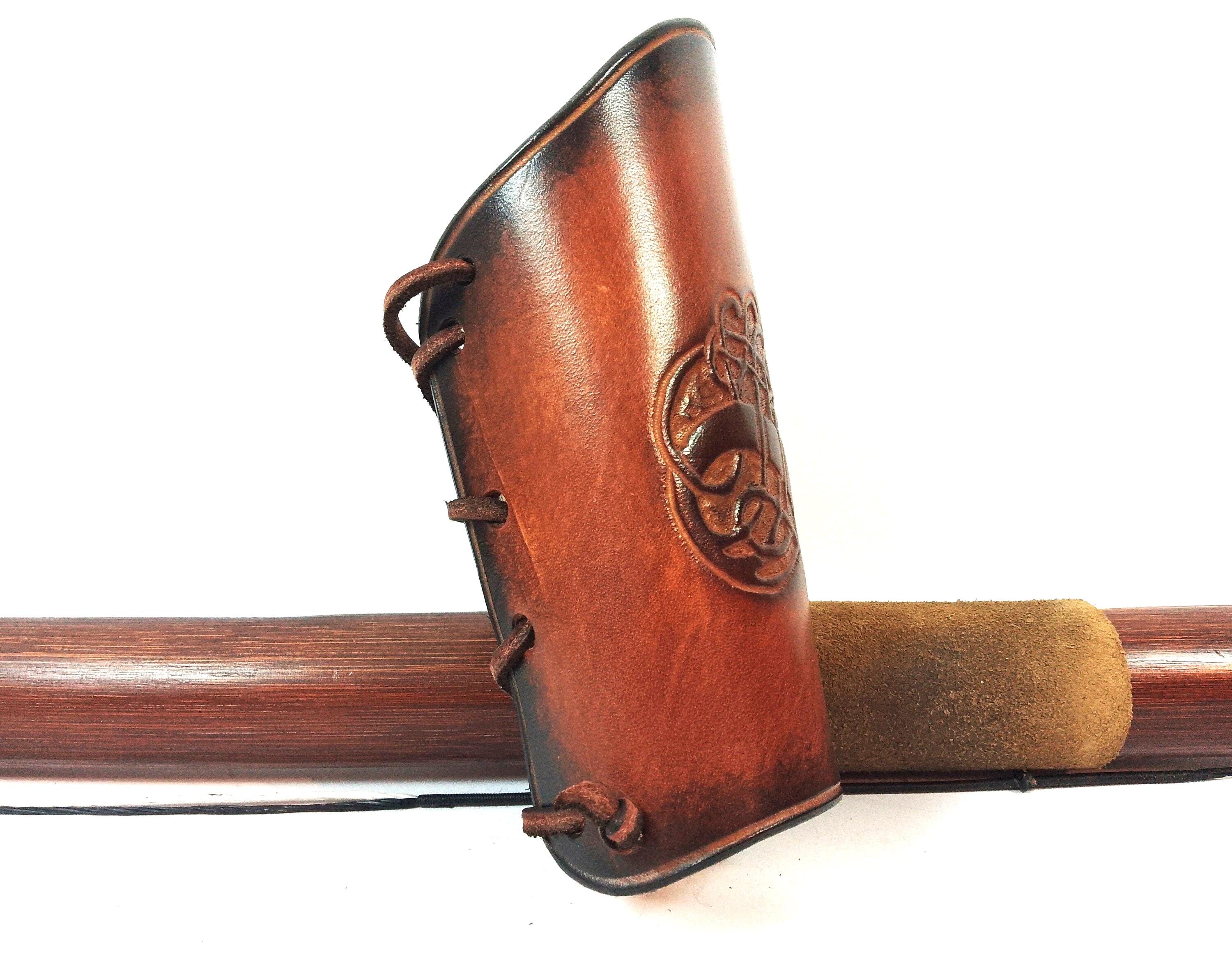NEUF Protège-bras Brassard de Sécurité,Équipement de Main et Poignet en Cuir pour Chasse Tir à l