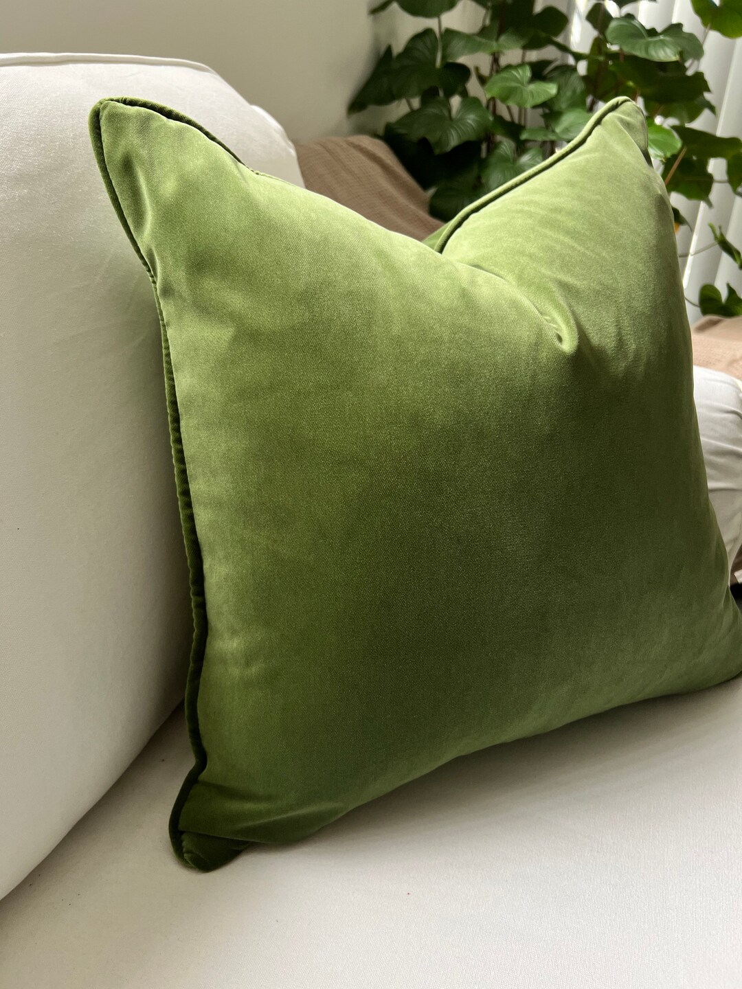 Moss Green Cushion Cover Polyester Velvet Cushion Cover Etsy Australia