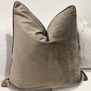 Mocha Brown Cushion Cover, Velvet cushion cover, Light Brown cushion, brown cushions, scatter cushions, plush cushions, hampton cushion