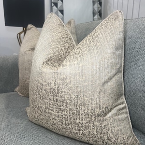 Beige Textured Cushion cover, Velvet Material cushion cover, luxury textured cushions, soft cushions, zipper pillow cushion case