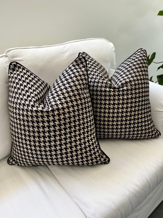 Houndstooth cushions clearance