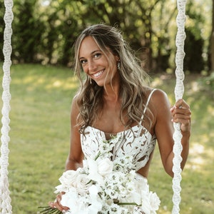 Macrame Tree Swing: Boho Wedding Decor, Adult Indoor/Outdoor Swing