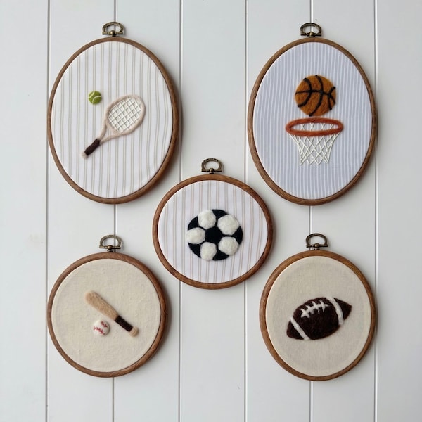 Vintage Sports Nursery Wall Art Set | Ralph Lauren Inspired Nursery | Football Baseball Basketball Soccerball Tennis Hoop Boy Room Decor