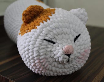 Sleepy Cat Crochet Pattern,amigurumi tutorial PDF in english,Plushie,kawaii,cute cat,Handmade Amigurumi crochet pattern