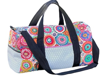Duffle Bag Sewing Pattern: 3 Sizes, Adjustable Strap (PDF Download)