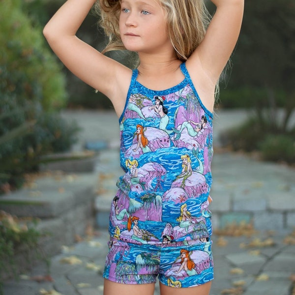 Kids Cami Undies and Shorts PDF sewing pattern - Sizes 12 months - big kid 14 - Beginner sewing - Easy sewing project - Video Tutorial