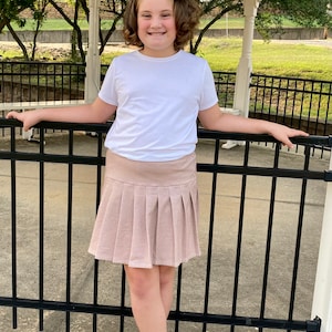 Kids High Waisted Pleated Skirt Pattern Sizes 2T Big Kid 18 Extended ...