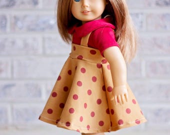 Doll Jumper Skirt & Top Sewing Pattern: 18 inch Doll (PDF)
