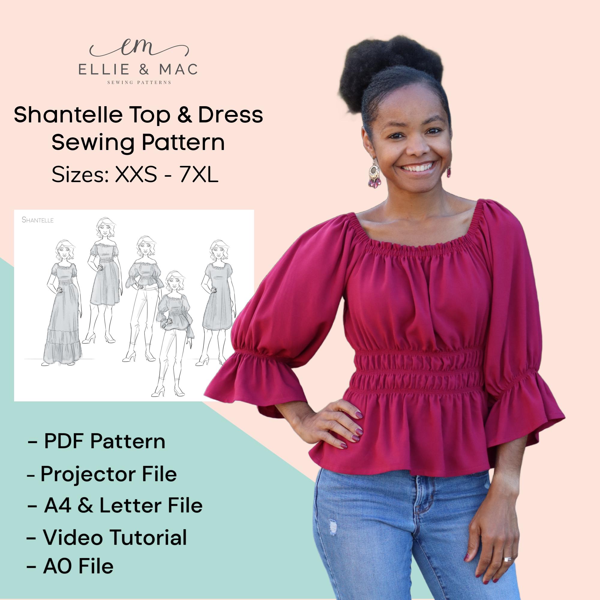 SHIRRING DESIGN BLOUSE サイズ1 Shirred Top Pattern - Etsy
