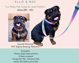 Pet Collar & Lead Sewing Pattern: Fur Baby Design (Digital PDF)