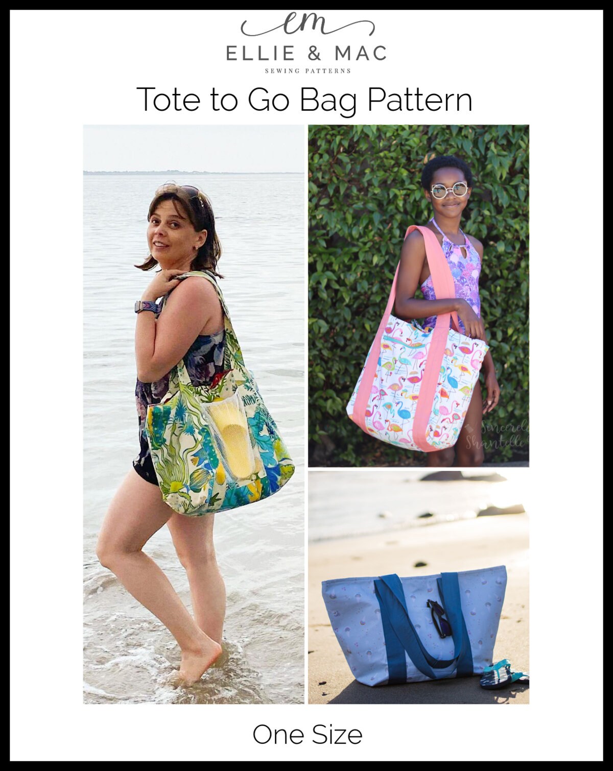 Tote to Go Bag Sewing Pattern: Beach, Pool, Picnic (digital PDF) - Etsy