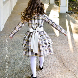Kids special occasion woven dress pattern - Digital PDF sewing pattern - Sizes 6 months - big kid 12 - Beginner sewing - Christmas pattern
