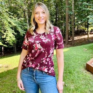 Easy T-shirt & dress sewing pattern | 13 sizes - XXS - 6XL | Projector file | PDF sewing pattern | A0 A4 US letter file | Video tutorial