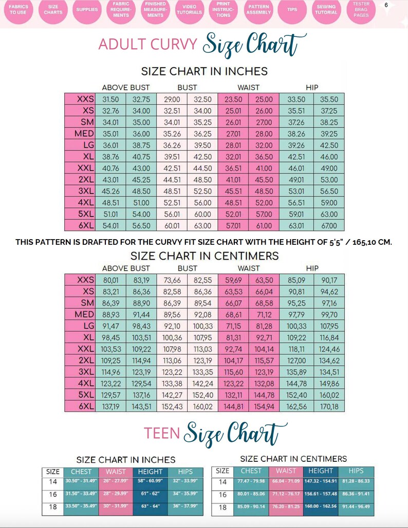 Baby Tee Sewing Pattern 15 Sizes Teen 1418 Adult XXS6XL Projector