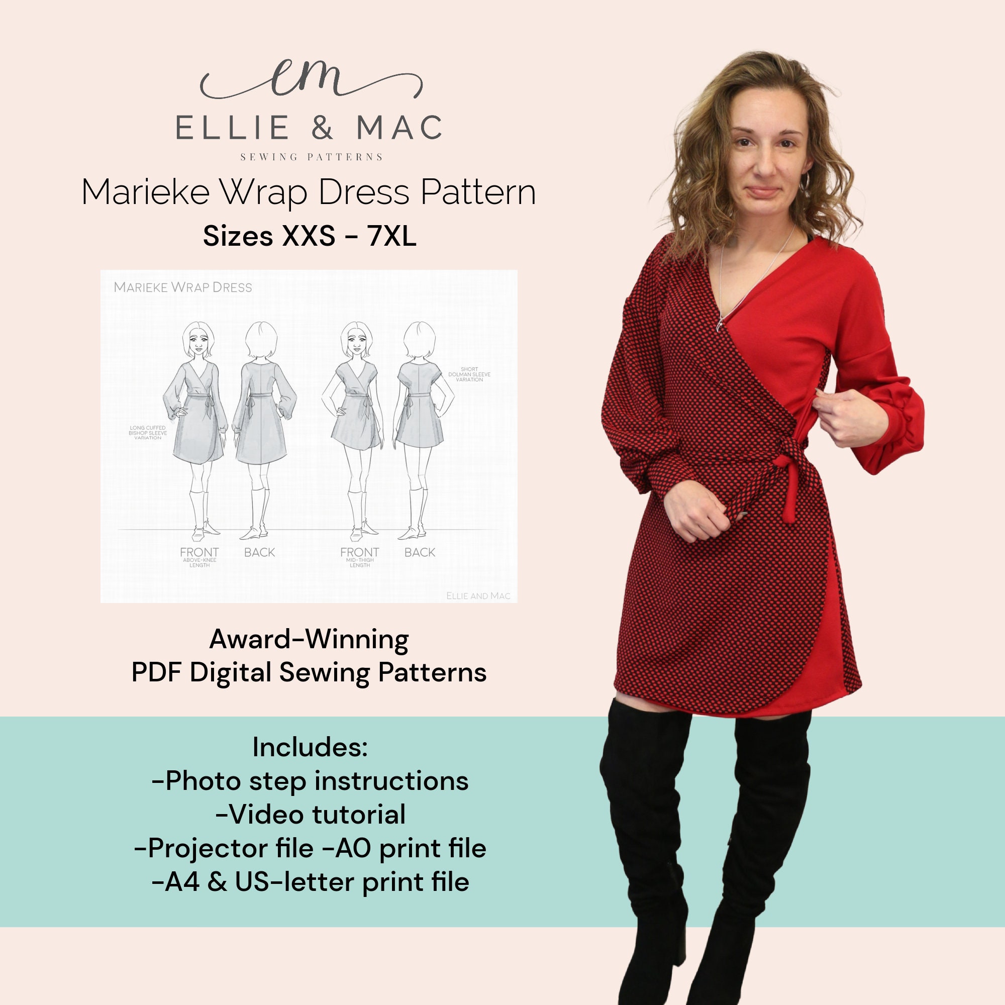 Marieke Robe Sewing Pattern (PDF) - Designer Stitch