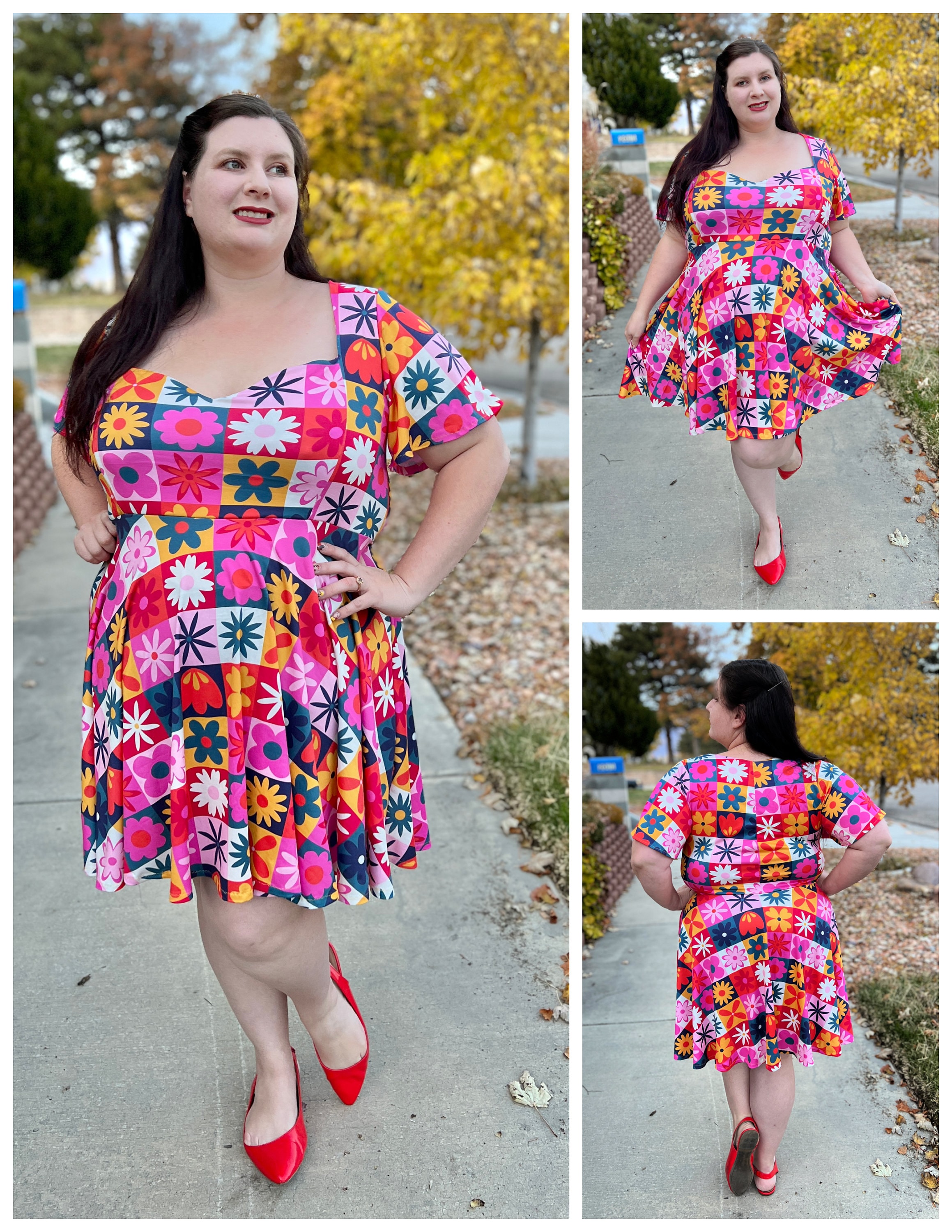 plus size peplum dress pattern Sweetheart Peplum Dress Sewing Pattern: Nyeca XXS-6XL (PDF Pattern)