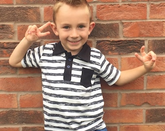 Kids Polo Shirt Sewing Pattern: Sizes 6 Months to 14 (PDF Download)