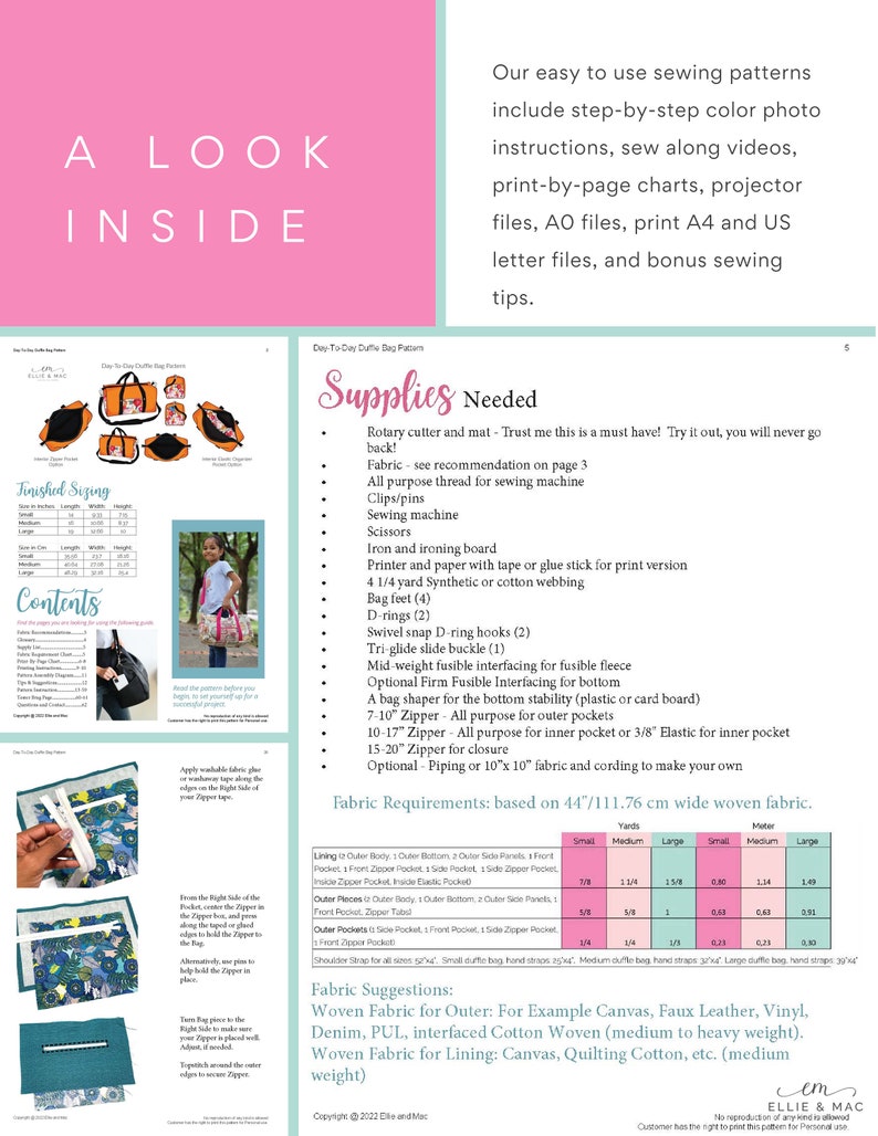 A photo that shows an example of the pattern instructions.