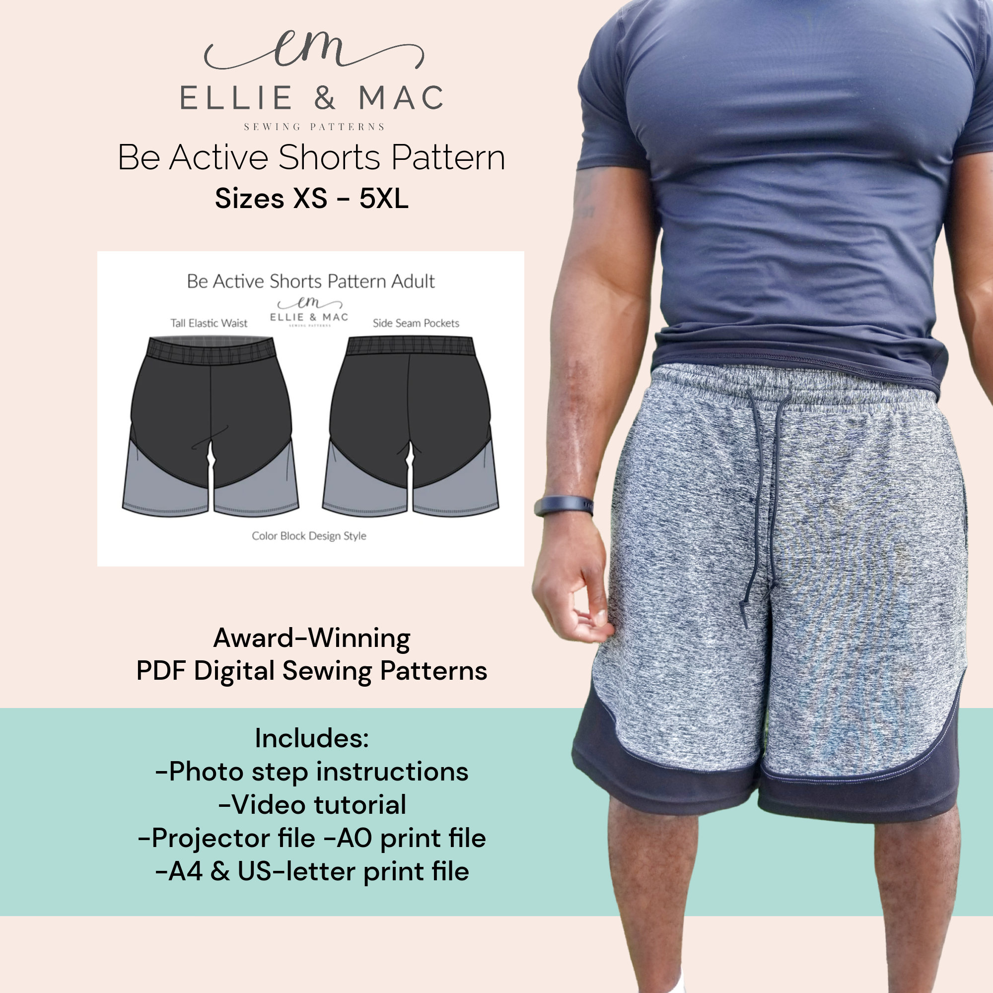 42+ Designs Mens Short Shorts Sewing Pattern - KeirBraxton