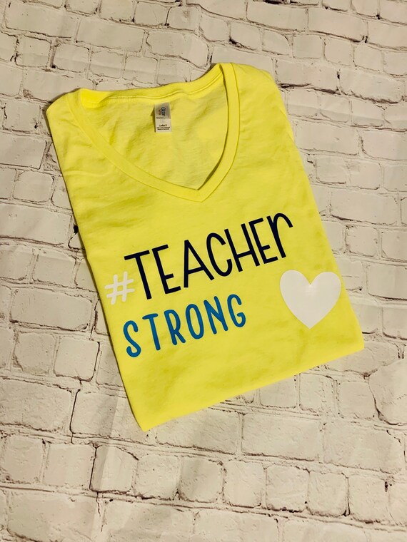 Teacher Strong T-shirt | Etsy