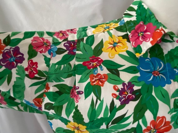 1990s LizSport Crop  Hawaiian Shirt - image 6