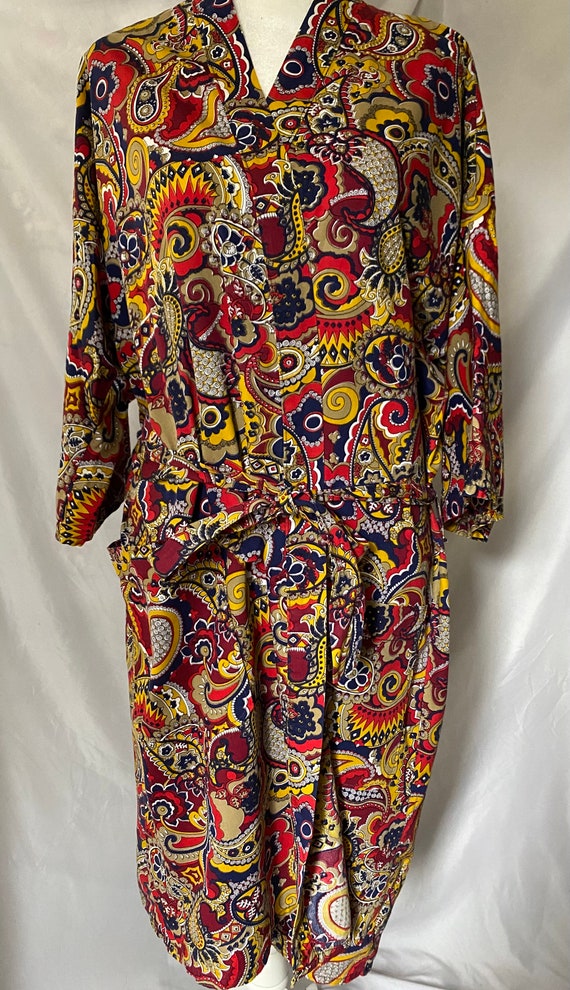 Vintage 1960s/1970s Kabuki Coat Bath Robe Paisley 