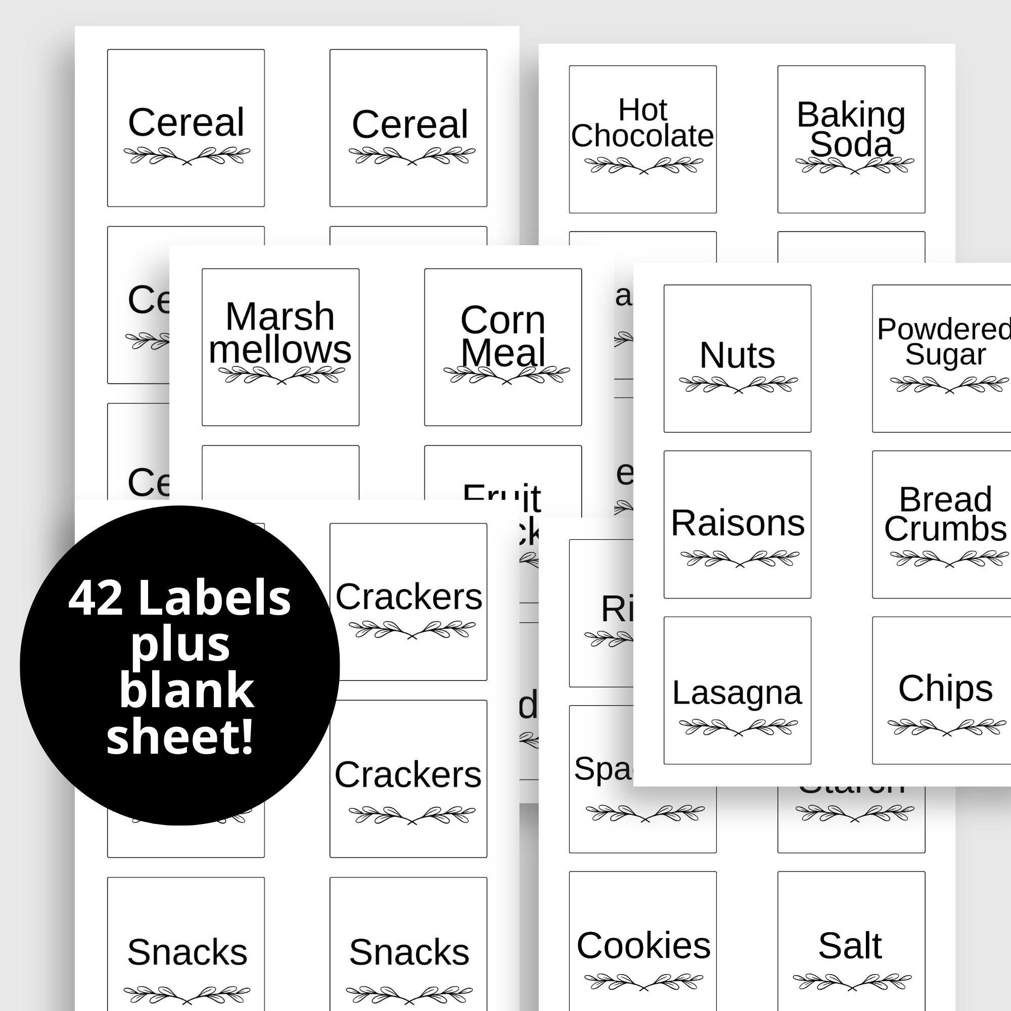 Custom Pantry Labels, Printable Pantry Label, Pantry Organization ...