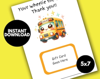 Bus Driver Appreciation, Bus Driver Thank You Gift Card Holder, Thank you Bus Driver, End of School Year Gift, Bus Driver Gift Card Holder