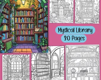 Book Lover Coloring Pages, Stress Relief Coloring, Library Art Coloring Page, Adult Coloring Page, Cute Coloring Pages, book lover aesthetic