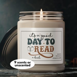 Book Lover Gift: Scented Soy Candle, Bookish Decor