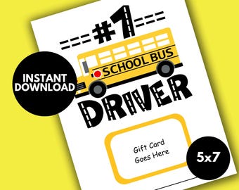 Bus Driver Appreciation, Bus Driver Appreciation Gift Card, Bus Driver Gift Card Holder, End of School Year Gift, Thank You Gift Card Holder