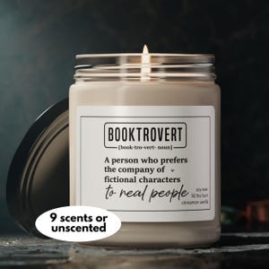 Book Lover Candle: Funny Gift for Reader, Reading Nook Decor