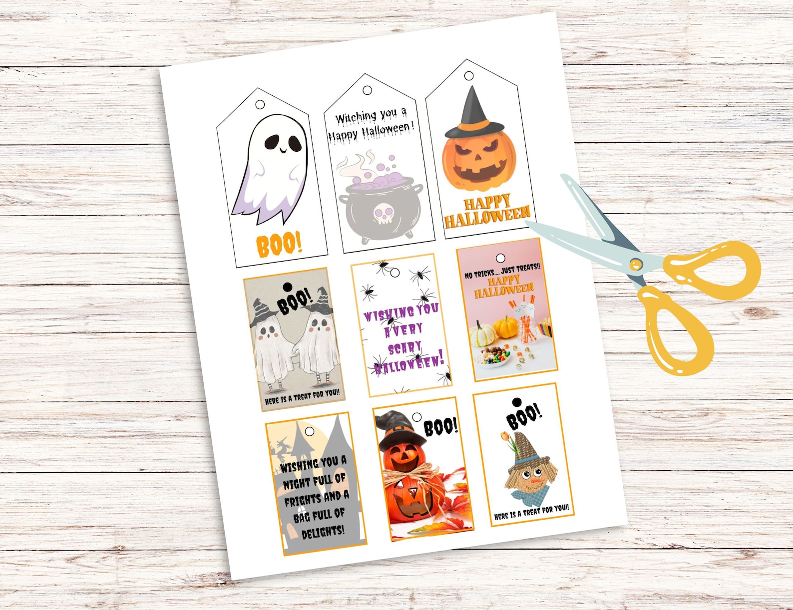 Halloween Printable Gift Tags for Halloween Party or Kids Etsy