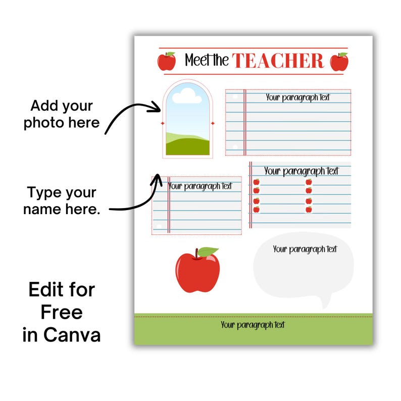 Meet the Teacher Canva Template, All About My Teacher Printable, Get to ...